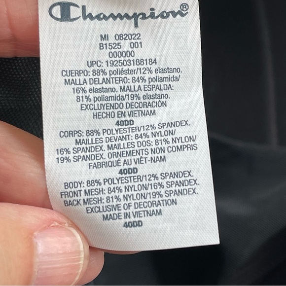 Champion Women's Black Motion Control Sports Bra Size 40DD NWT - Picture 6 of 6